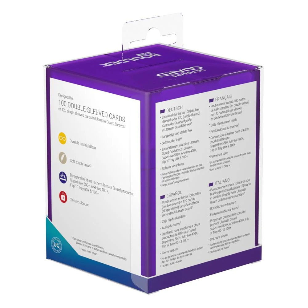 Ultimate Guard Boulder 100+ (76 x 75 x 98.5 mm) - Amethyst (soft-touch finish)